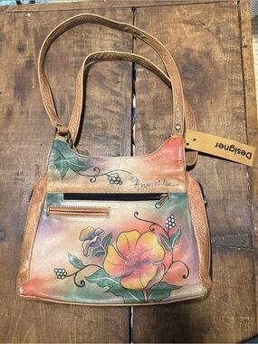 Anuschka Floral & butterfly Leather Shoulder Bag - Multicolor